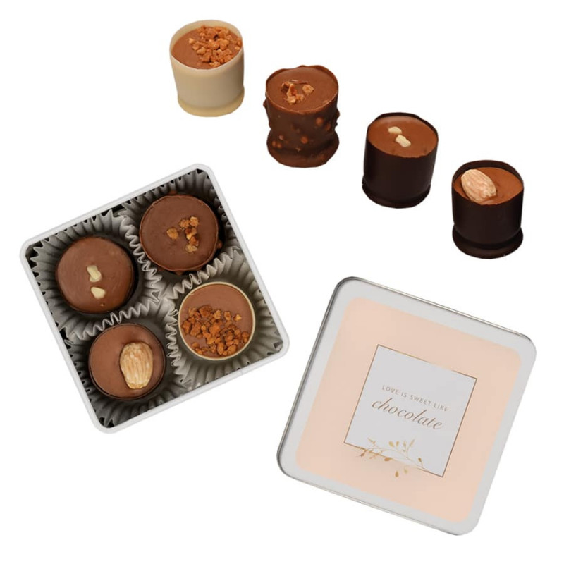 Asortyment Belgijskich Pralin w Puszce Chocolate Cups