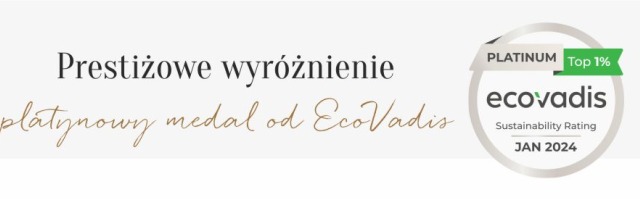 Prestiżowe wyróżnienie – platynowy medal od Ecovadis